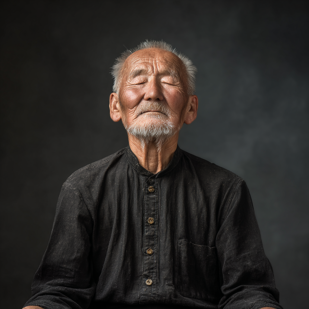 Улыбающаяся европейская женщина средних лет в удобной одежде выполняет позу йоги на коврике в светлой студии